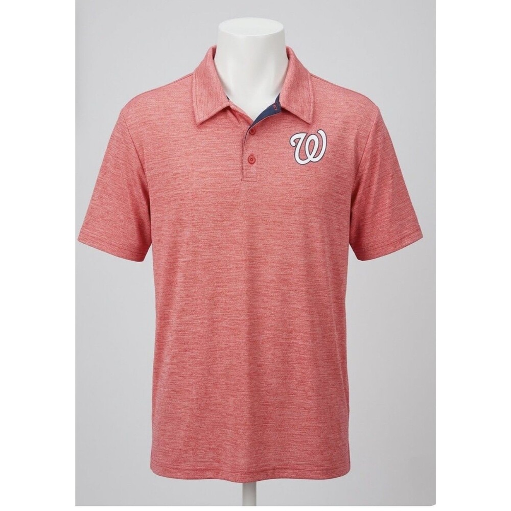 Washington Nationals men's performance polo by Majestic XL red